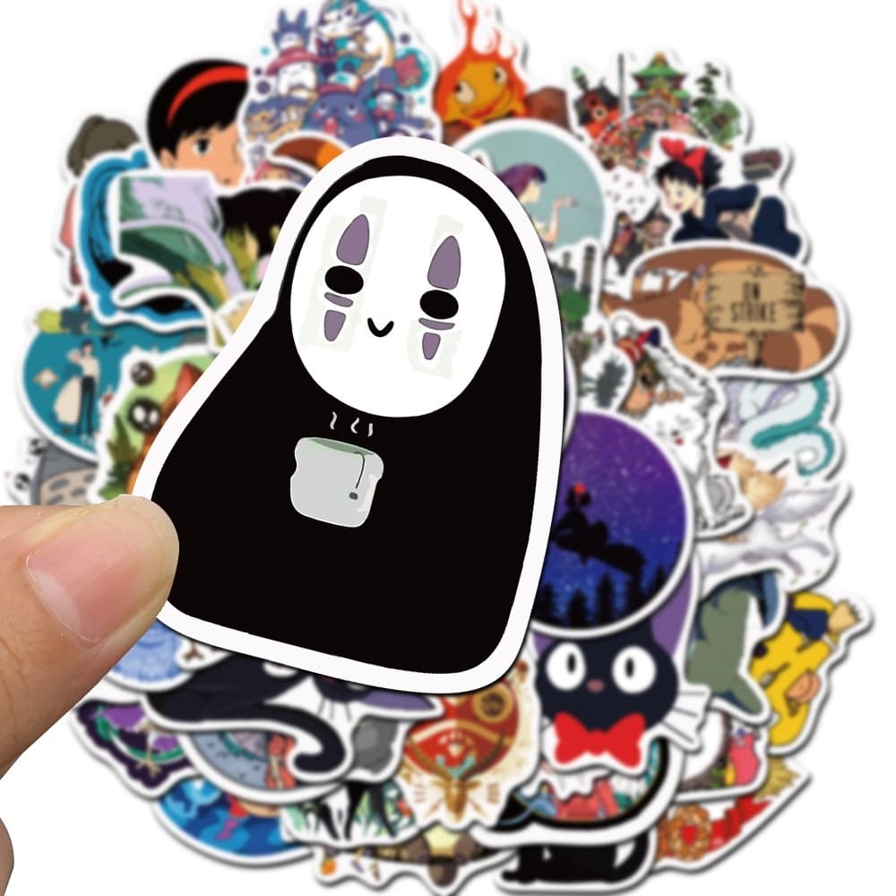 Kit com Adesivos Totoro e Studio Ghibli stickers kids paisagens e criaturas fantásticas em DTF UV ou Vinil