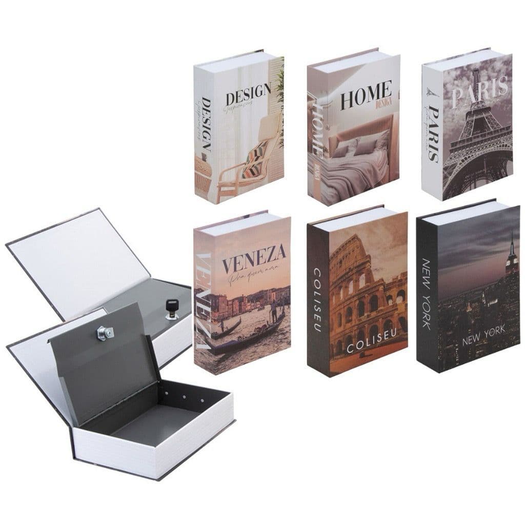 Cofre Camuflado Formato de Livro Discionario com Chave Porta Joias de Luxo Discreto 18x11,5x5,5 cm