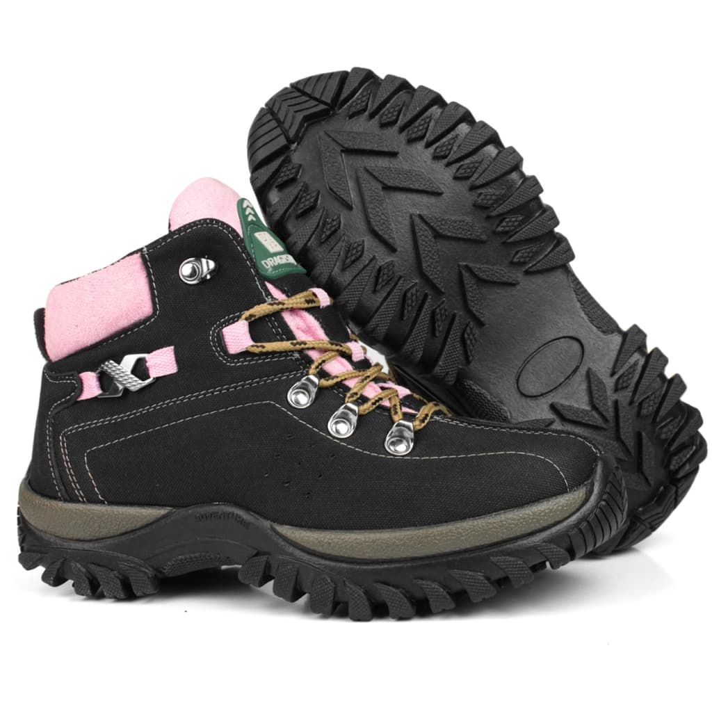 Bota Coturno Feminino em Lona Resistente Super Leve e Confortável ref 130