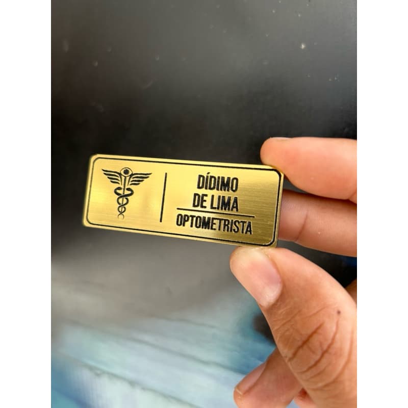 kit 12 Broches Botton crachá imã profissão em acrílico escovado luxo