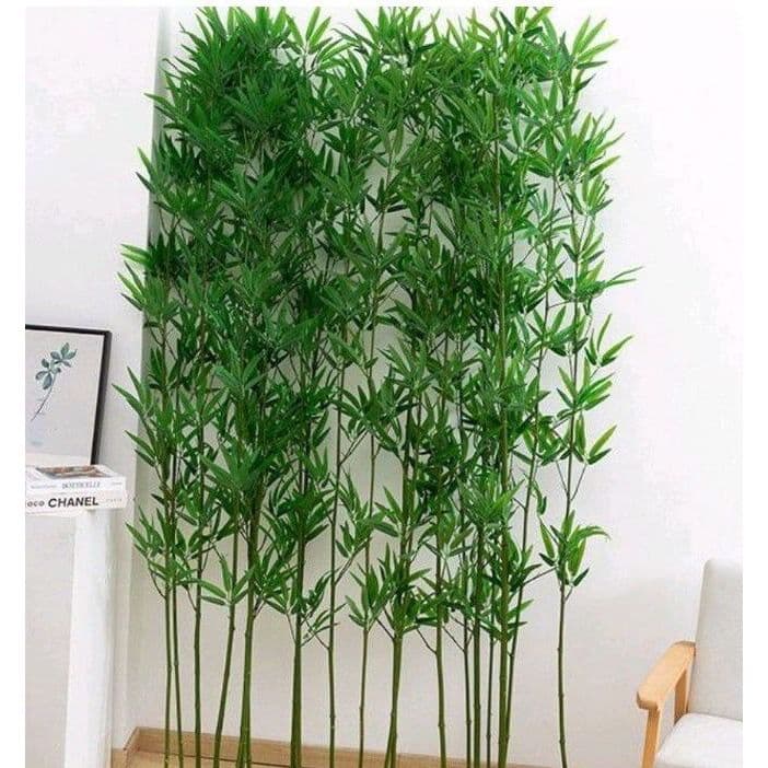 6 Planta Artificial Galho Haste de Bambu Unidade 1.05m Toque Real