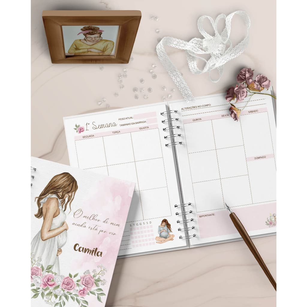 Planner da gestante / Planner da grávida Personalizado - PRODUTO PRÉ-ENCOMENDA