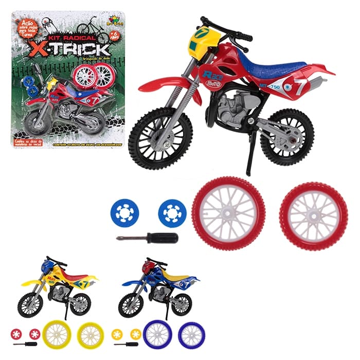 Mini Moto De Dedo X-trick Radical Brinquedo Com Acessórios
