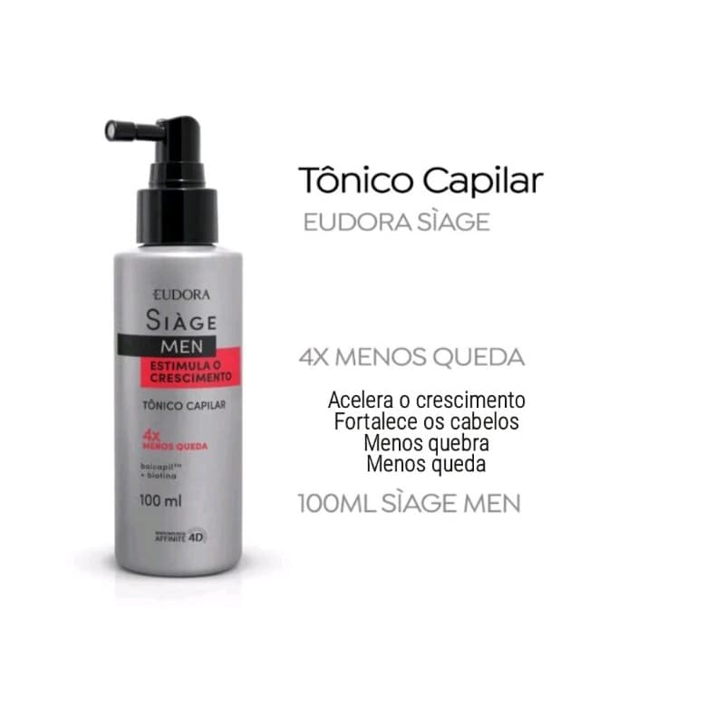 TONICO ANTI QUEDA MAN ACELERA CRESCIMENTO SIAGE EUDORA MAN 100ML