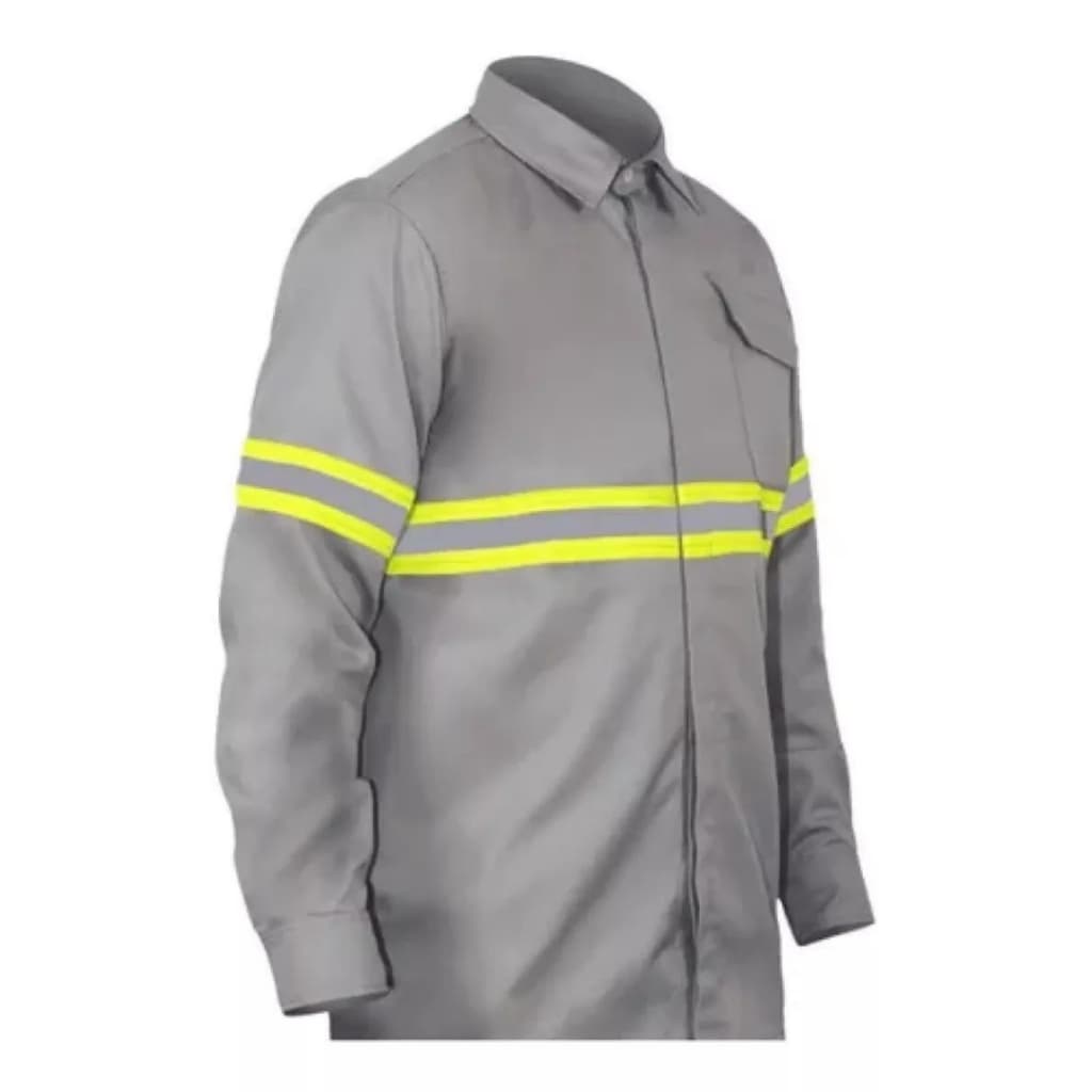 Camisa Brim Ziper Refletiva Manga Longa