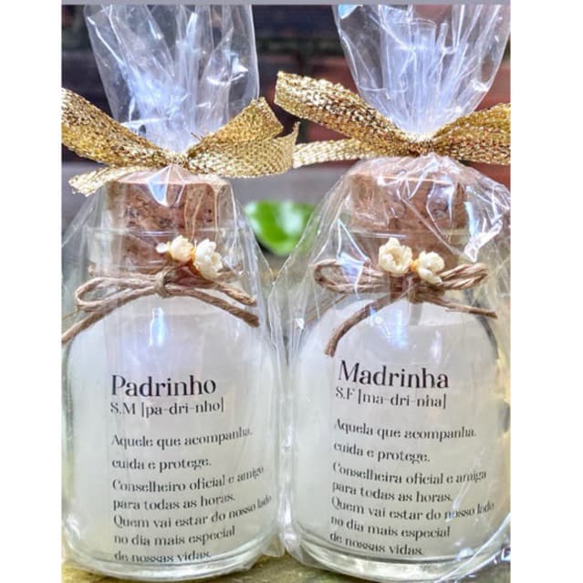 8 Velas • 5 Vela Aromáticas Madrinha  + 3 Velas Aromáticas Padrinho de Casamento 50ml