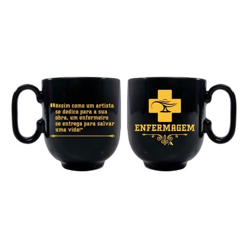 Caneca 350ml Enfermagem Caixa Presente Formatura Enfermeira