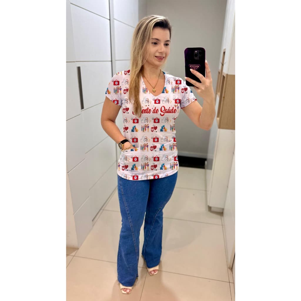 Bata com bolso/Scrub/Batinha/Pijama cirurgico/Agente de Saúde/Sus/Vacina/Ze gotinha/Saúde