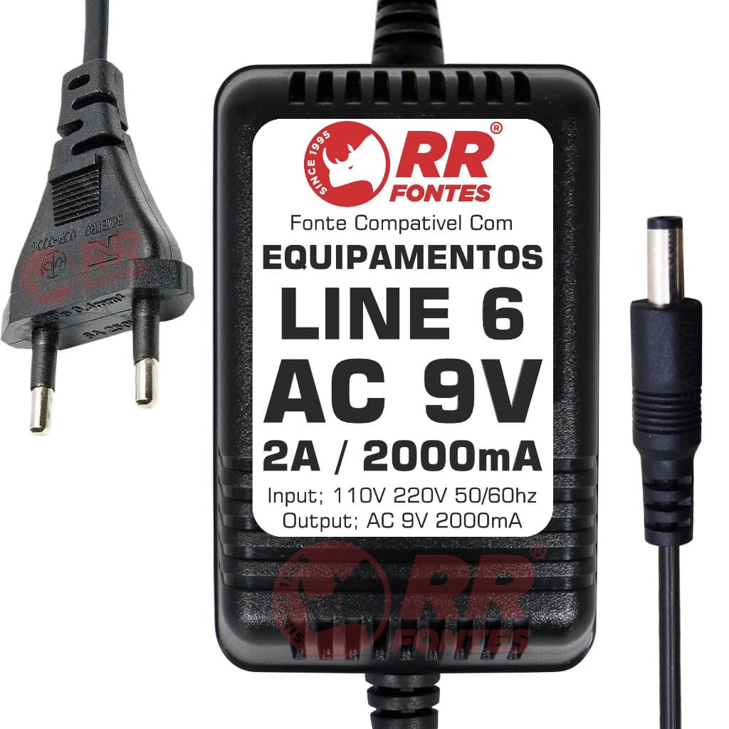 Fonte Ac 9v 2a Para Line 6 Compativel Com M13
