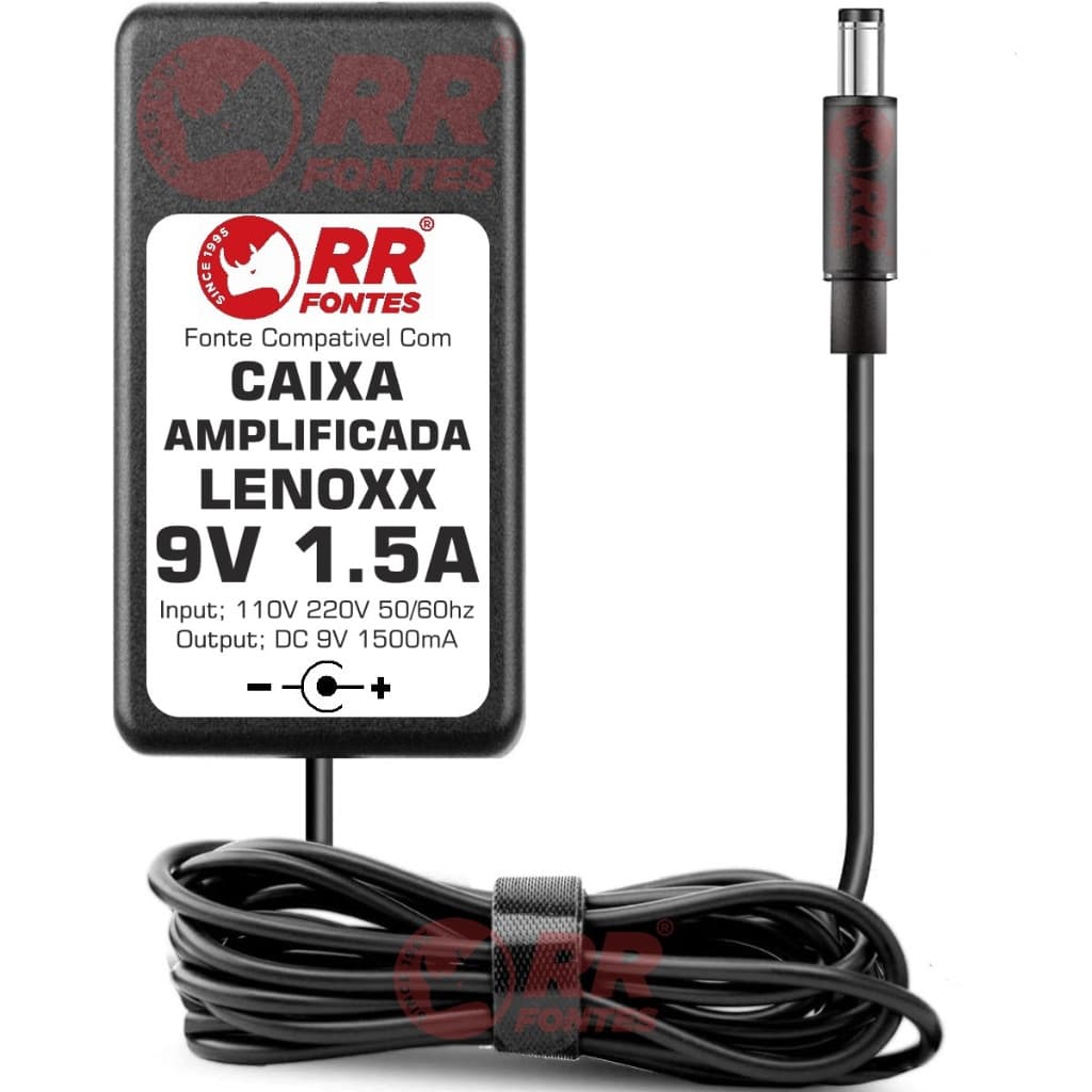 Fonte Carregador Dc 9v Para Caixa Amplificada Lenoxx Ca 445