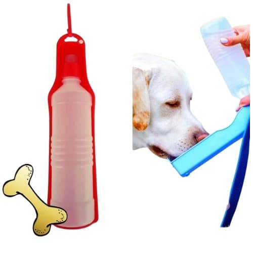 Garrafa Bebedouro Pet Portátil Com Bandeja Para Cachorros Gatos Passeios