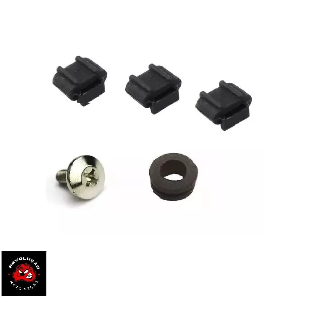 Kit borracha e parafuso do protetor de escapamento xre300 cb300