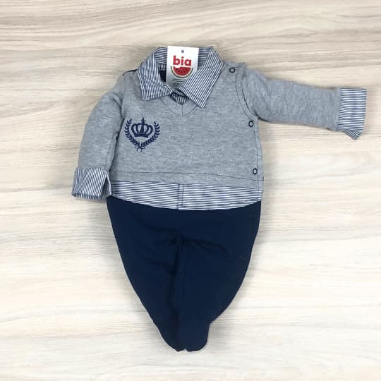 Macacão Bebê Menino Príncipe Algodão Macio e cofortável