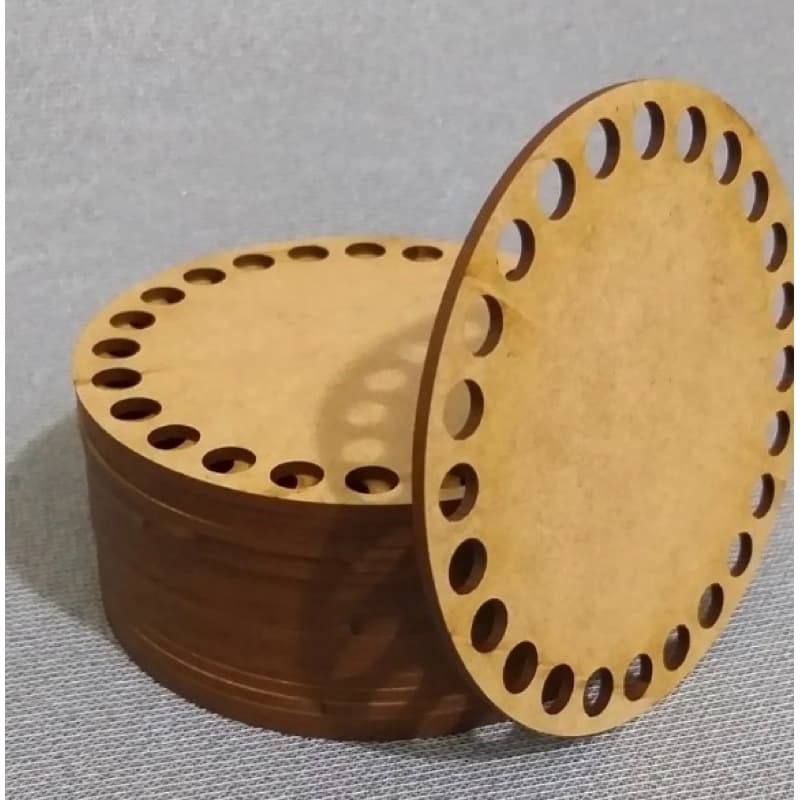 kit 20 Base 10 cm redonda de MDF para Crochê ou Fio de Malha