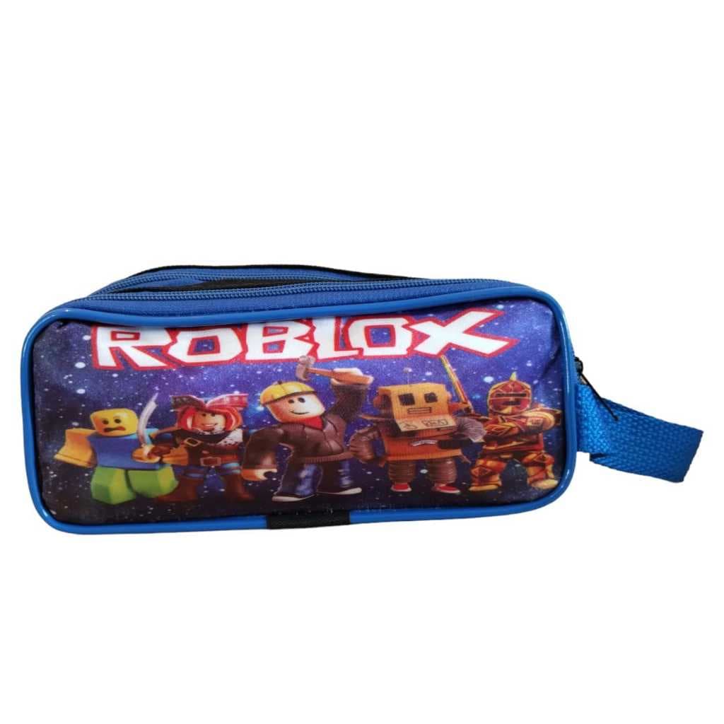 Estojo Escolar Duplo Pronta Entrega 2 divisões Jogos Roblox e Minecraft