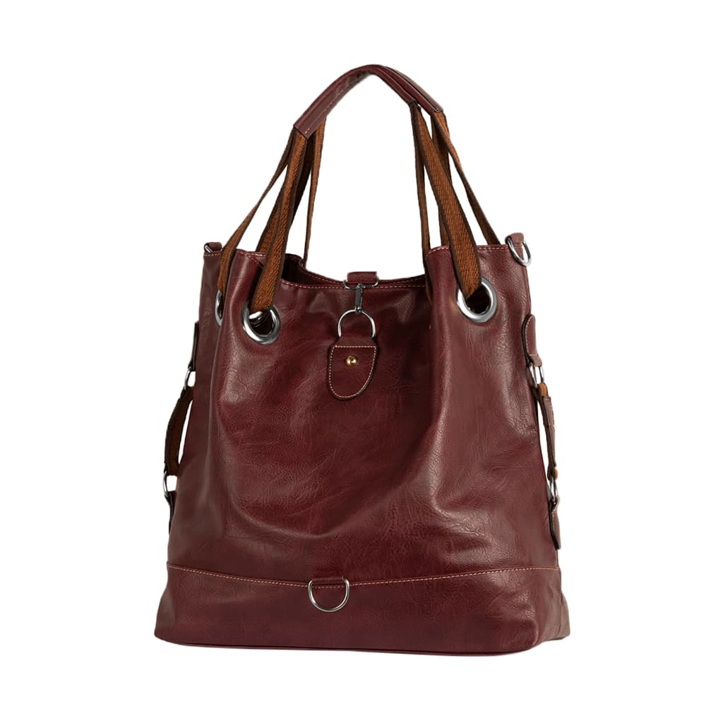 Bolsa Feminina Luxuosa Moderna Grande Couro Ecológico Maleável Prática Casual Trabalho Faculdade Viagem