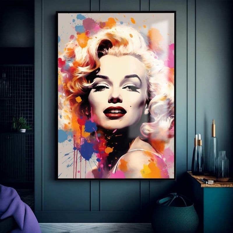 Quadro Decorativo 1 Tela 110x80cm - Marilyn Monroe: Beleza e Expressão Artística