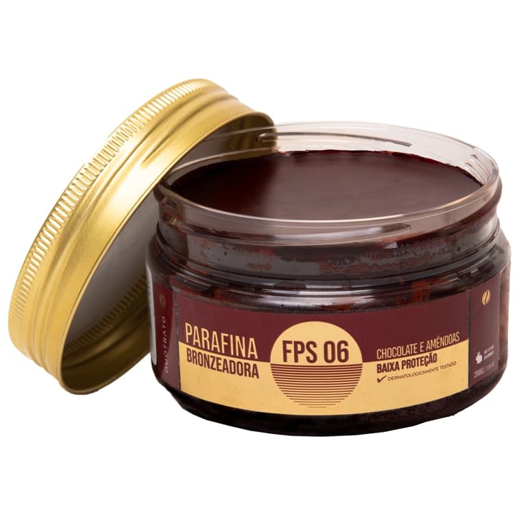 Parafina Bronzeadora Chocolate e Amêndoas 200g Duotrato FPS 06
