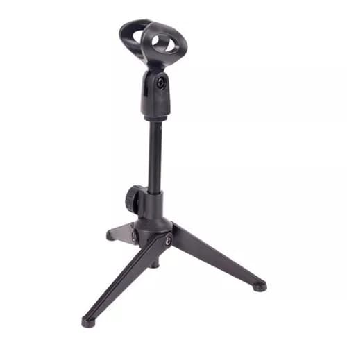 Pedestal Para Microfone De Mesa Slim C/ Cachimbo Smart Sm080 Cor Preto