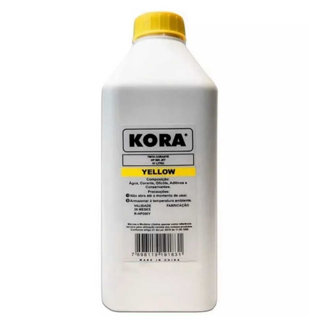 Kit 1 Litro Tinta  Amarelo Compativel  Para  T664   L110 L220 L375 L395 L495 L565 L800