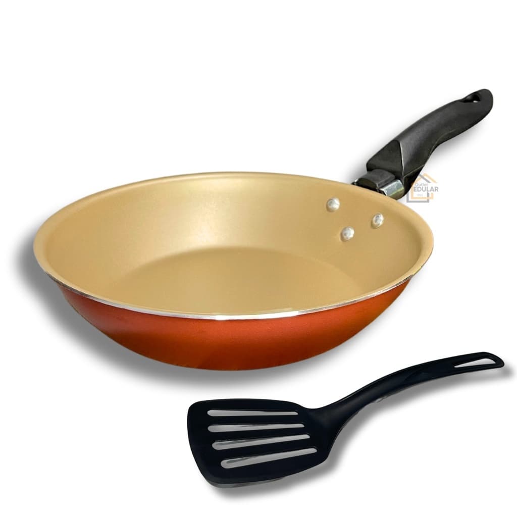 Frigideira Francesa 16 cm 5 Camadas Antiaderente Teflon com Espátula Nylon