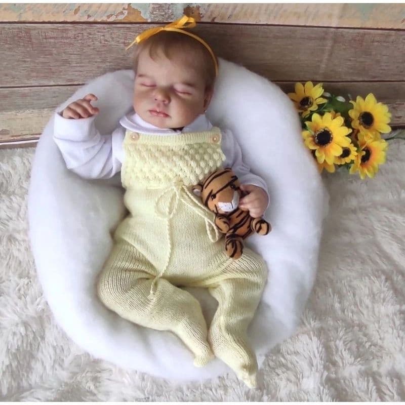 Jardineira tricô Newborn com Pés Fechados em | Roupa para Ensaio Fotográfico Bebê | Unissex
