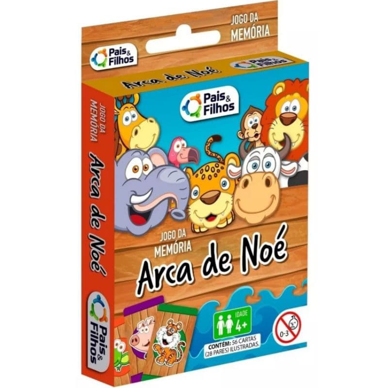 Jogo De Memória Arca De Noé 56 Cartas Pais E Filhos