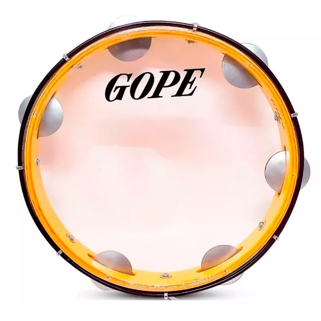 Pandeiro Gope 11 Polegadas Leve Madeira Pele Cristal