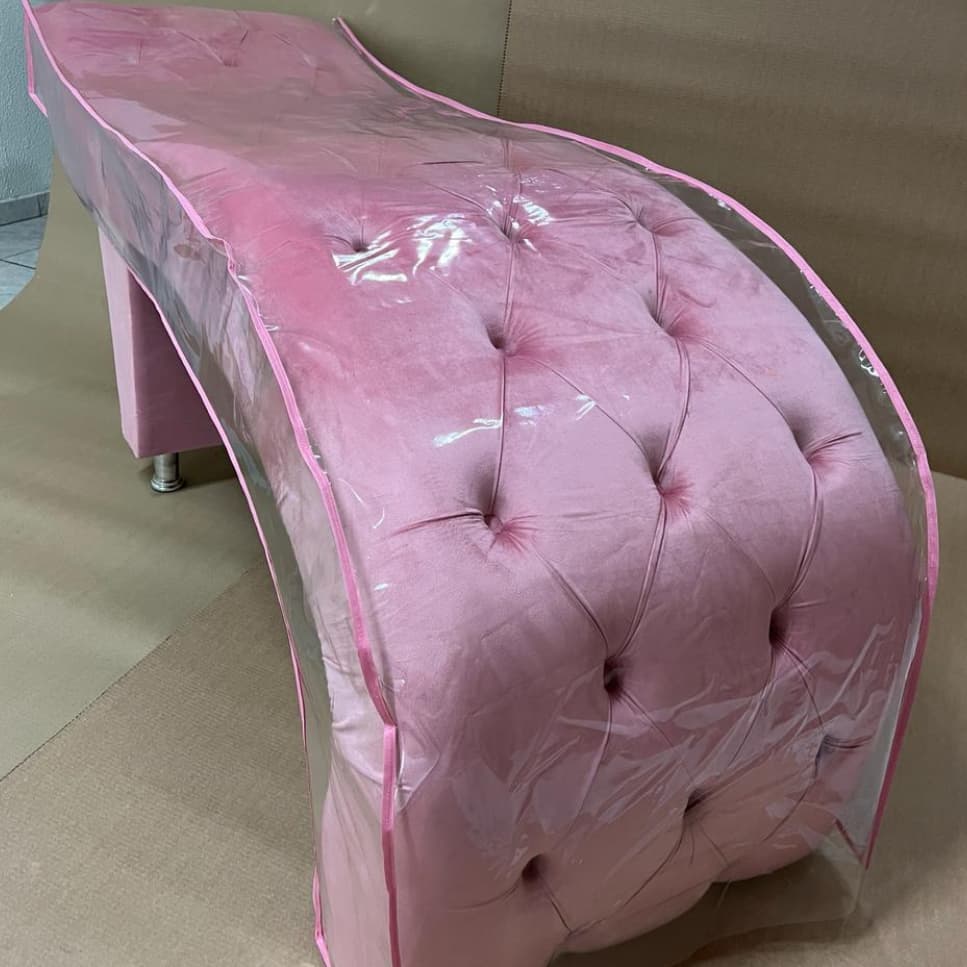 Capa Para Maca Estetica Transparente Extensão Cilios Borda Rosa