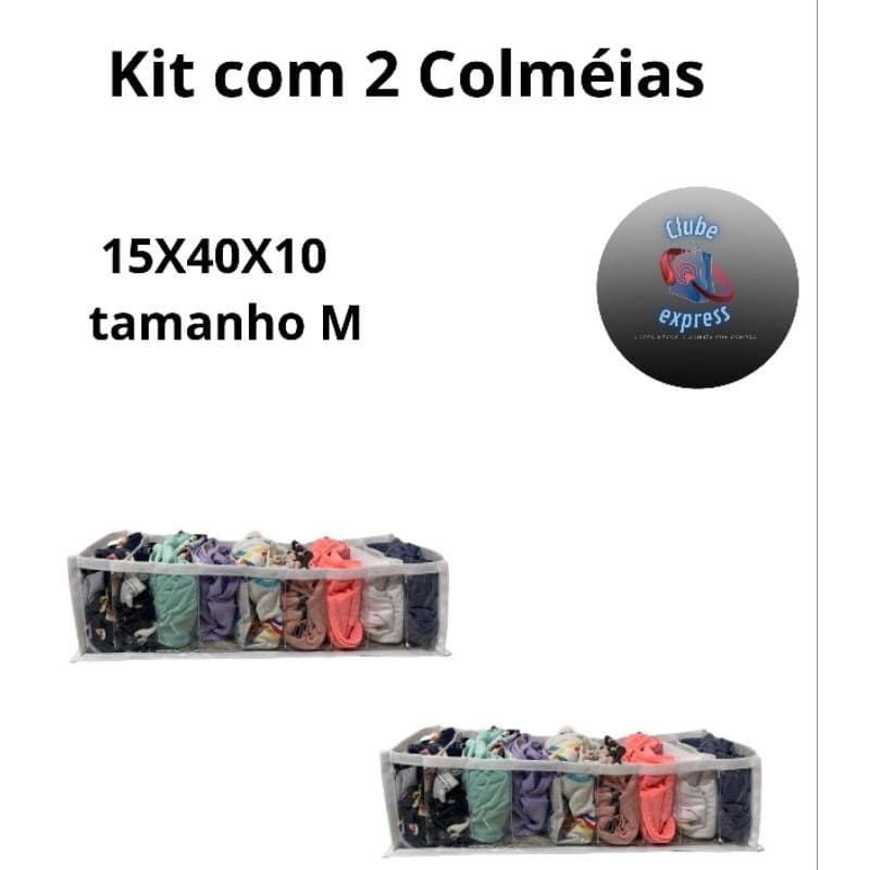 Kit com 2 Colméias organizadoras de gavetas, armários e guarda roupas (tamanho M)