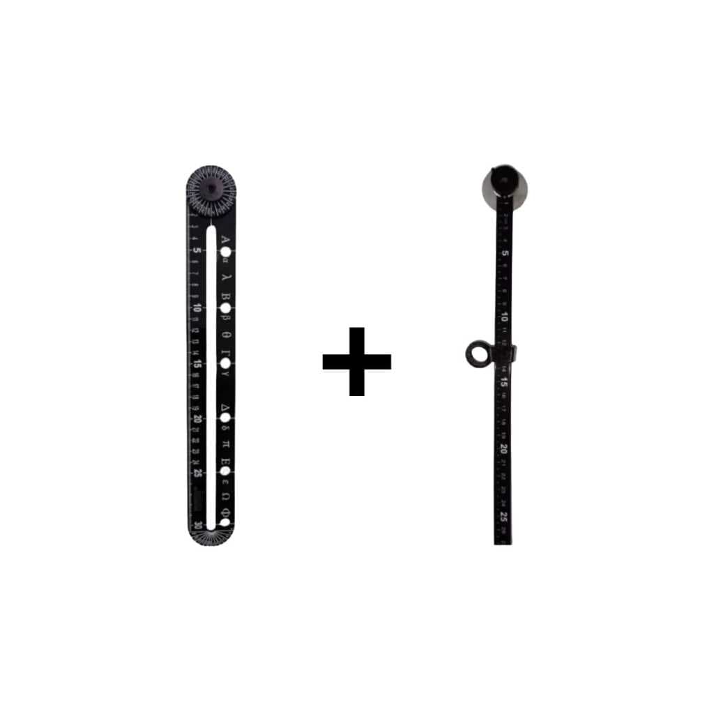 Kit Geométrico Professor Compasso Flex + Régua-transferidor