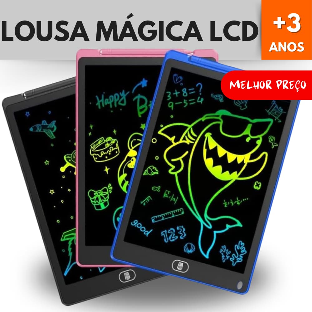 Lousa Mágica Tablet Infantil Digital Tela Lcd De Desenhar