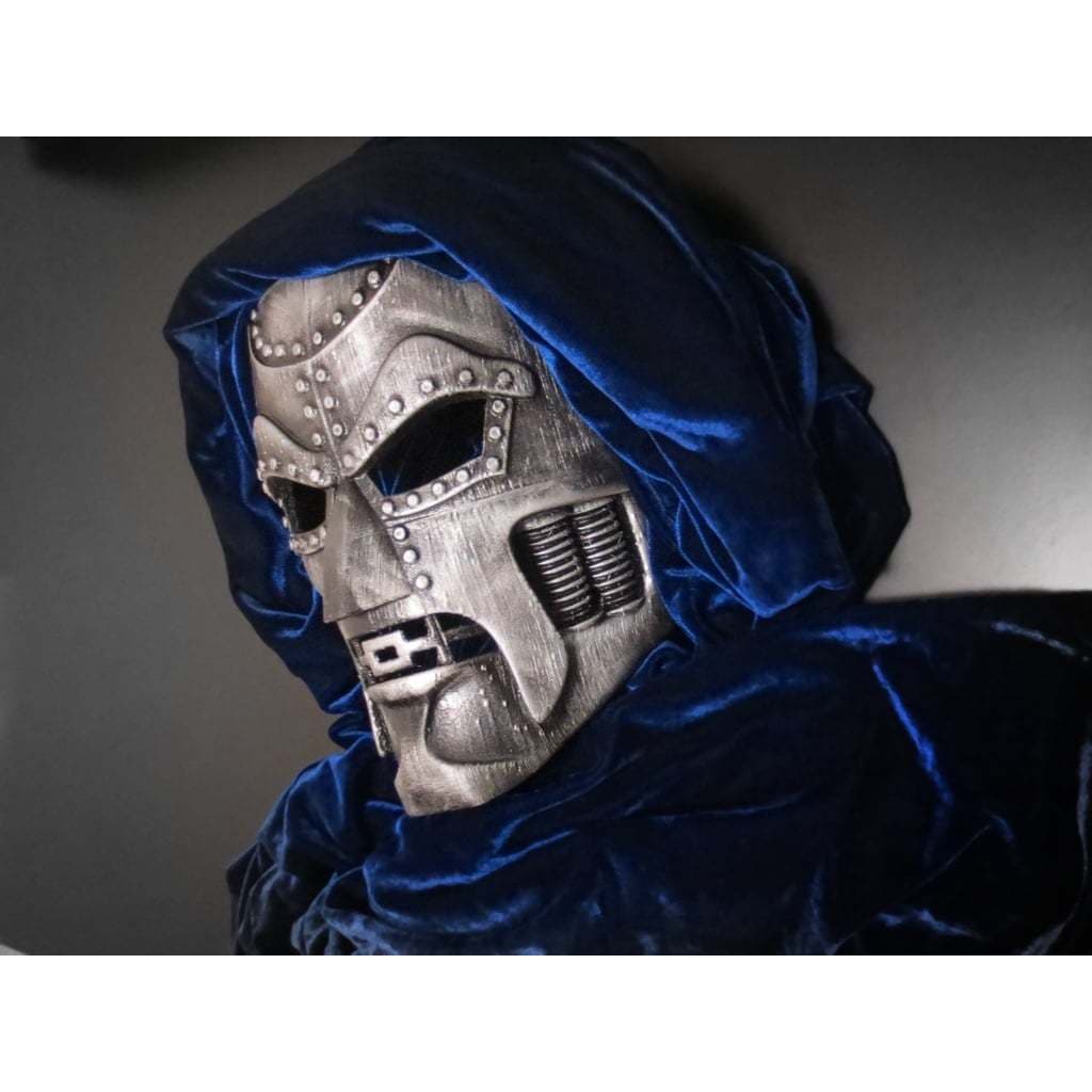 Mascara Dr. Doom Cosplay Realista Full Face Alça Elástico Com Pintura
