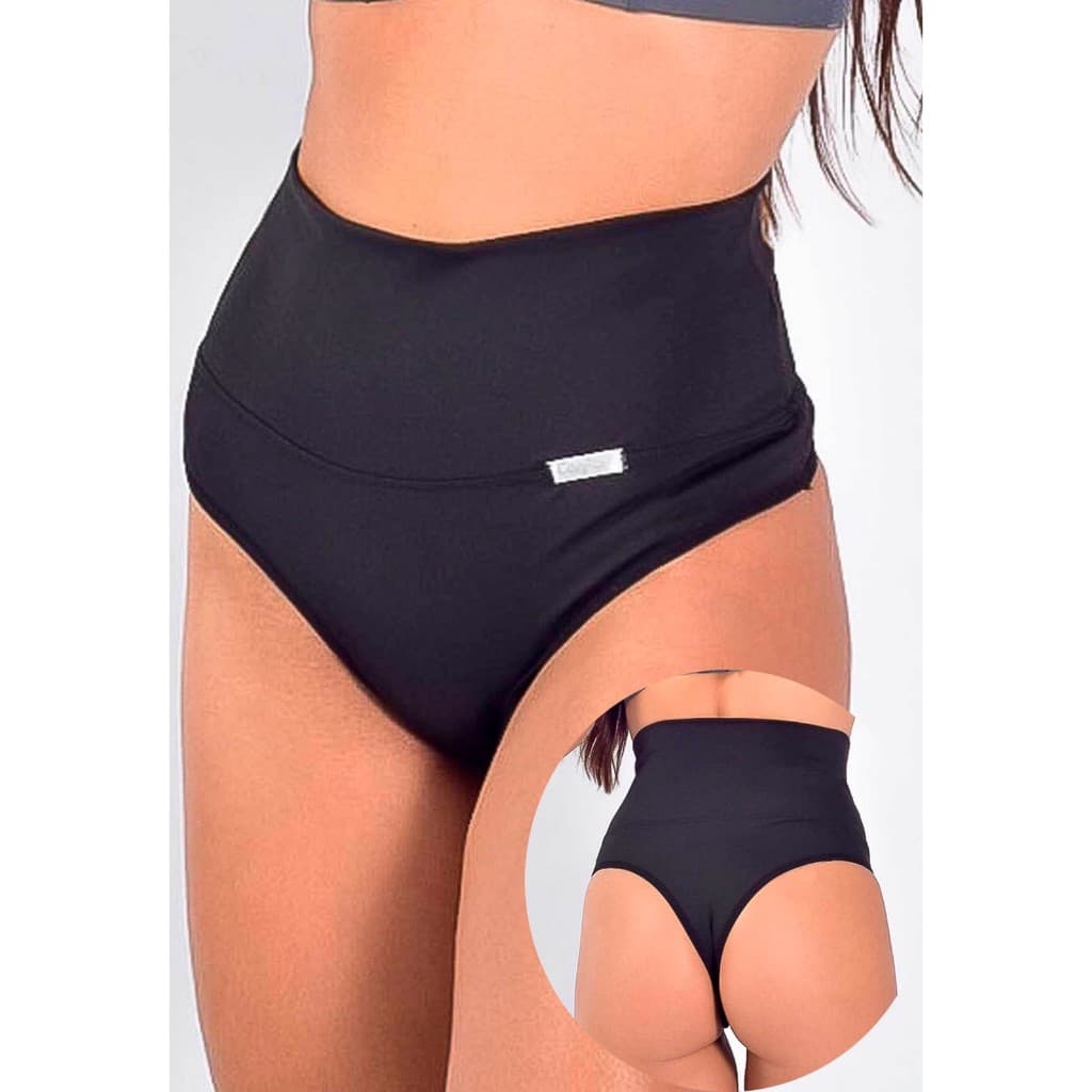 Calcinha Cinta Fitness Power Compressão Cós Duplo Alto Reforçado Firmadora em Suplex Afina Cintura