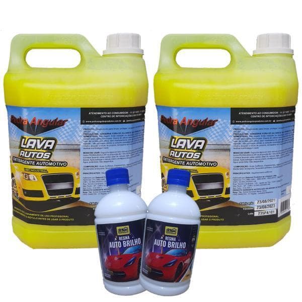 Kit 2 Shampoo Com Cera De Carnaúba Automotiva Brilho Intenso