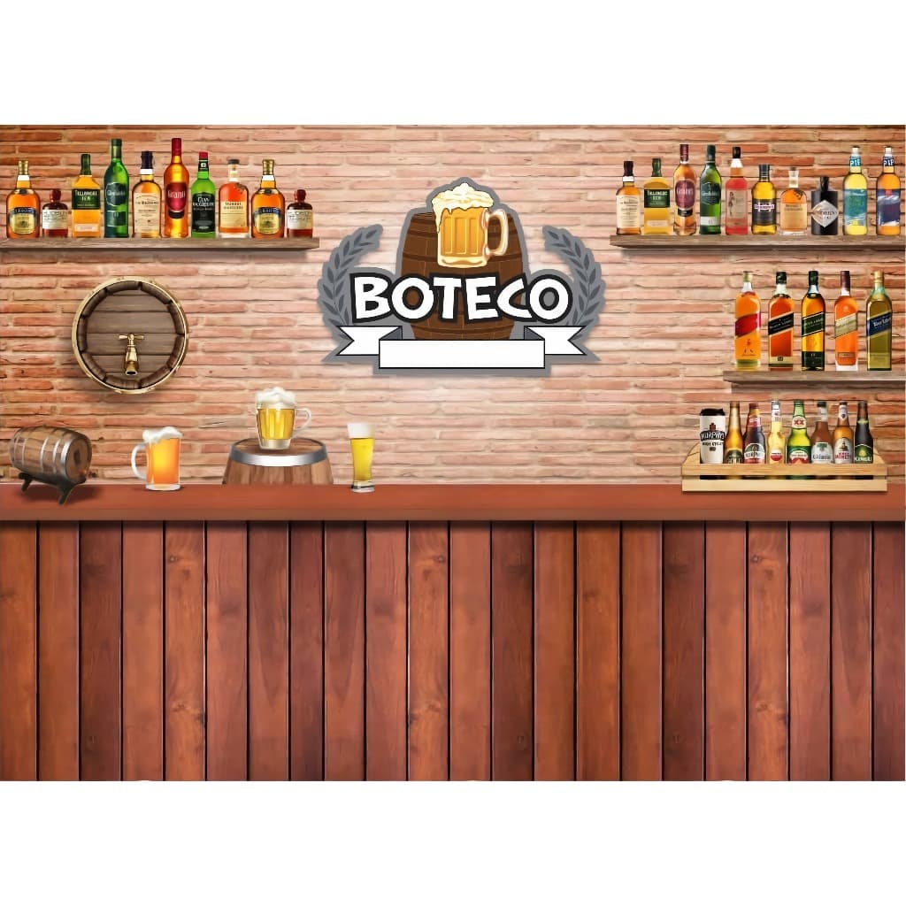Painel festa banner decorativo Boteco Bar Cerveja Bebidas