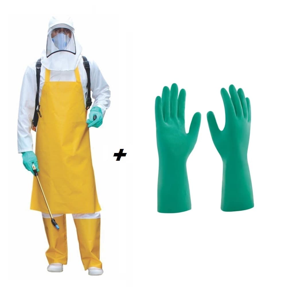 Conjunto Aplicação Agrotóxicos C/ Luva Pulverização