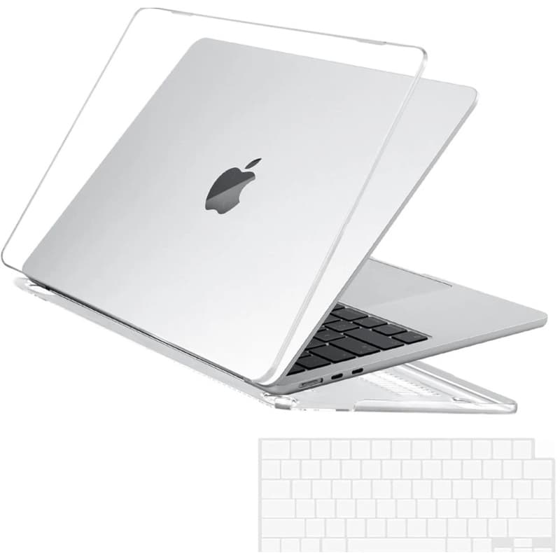 Capa protetora de Anti Queda transparente para MacBook Air 15 polegadas A2941 Protetora Anti Queda + Protetor de Teclado