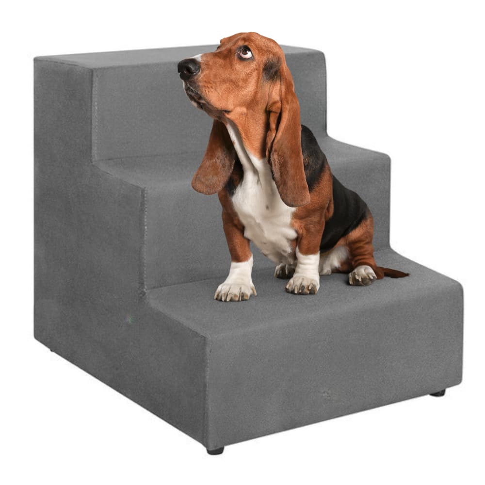 Escada Pet 3 Degraus Macia para Cachorros e Gatos no Suede Varias Cores