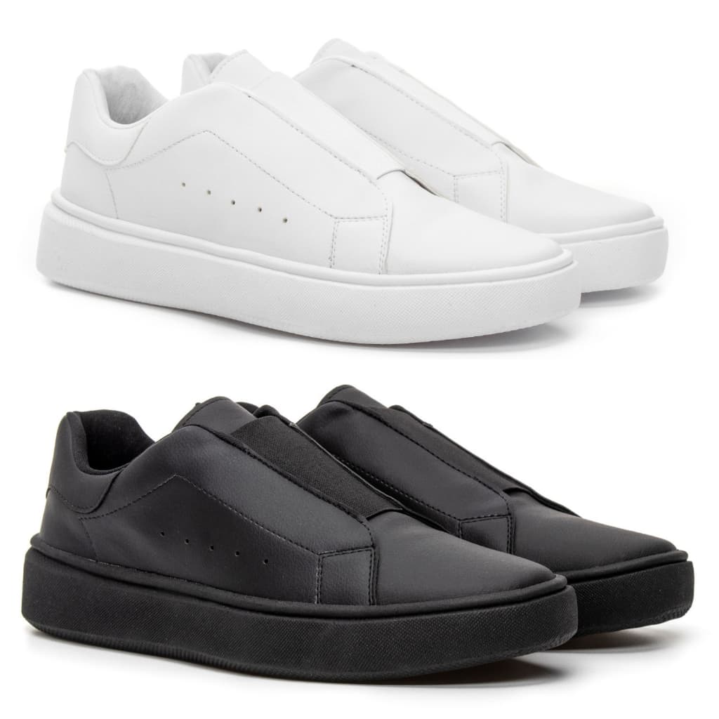 Kit 2 Tenis Casual Masculino Sneaker Ouversize premium com Ajuste em elastico