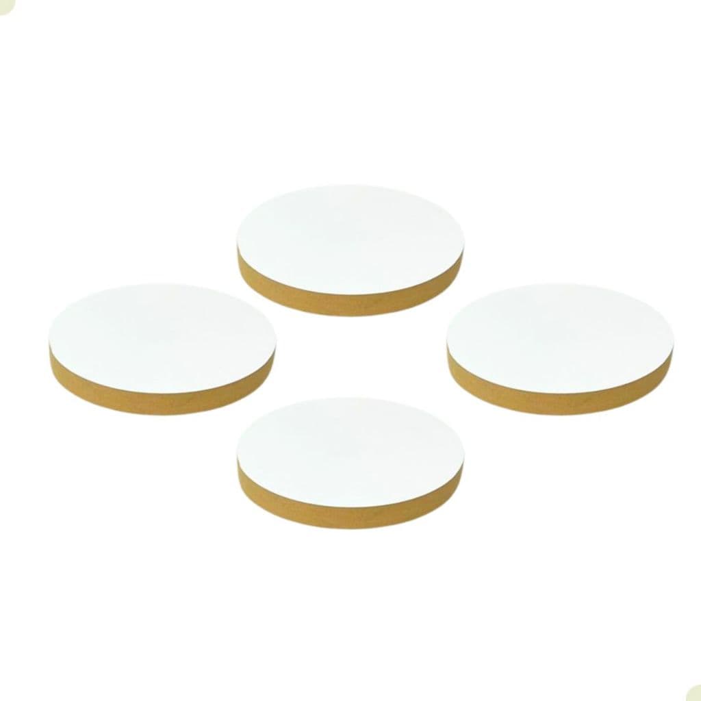 Conjunto com 4 Apoios de Panelas Redondas em MDF Resistente A Panelas Quentes Proteção Térmica
