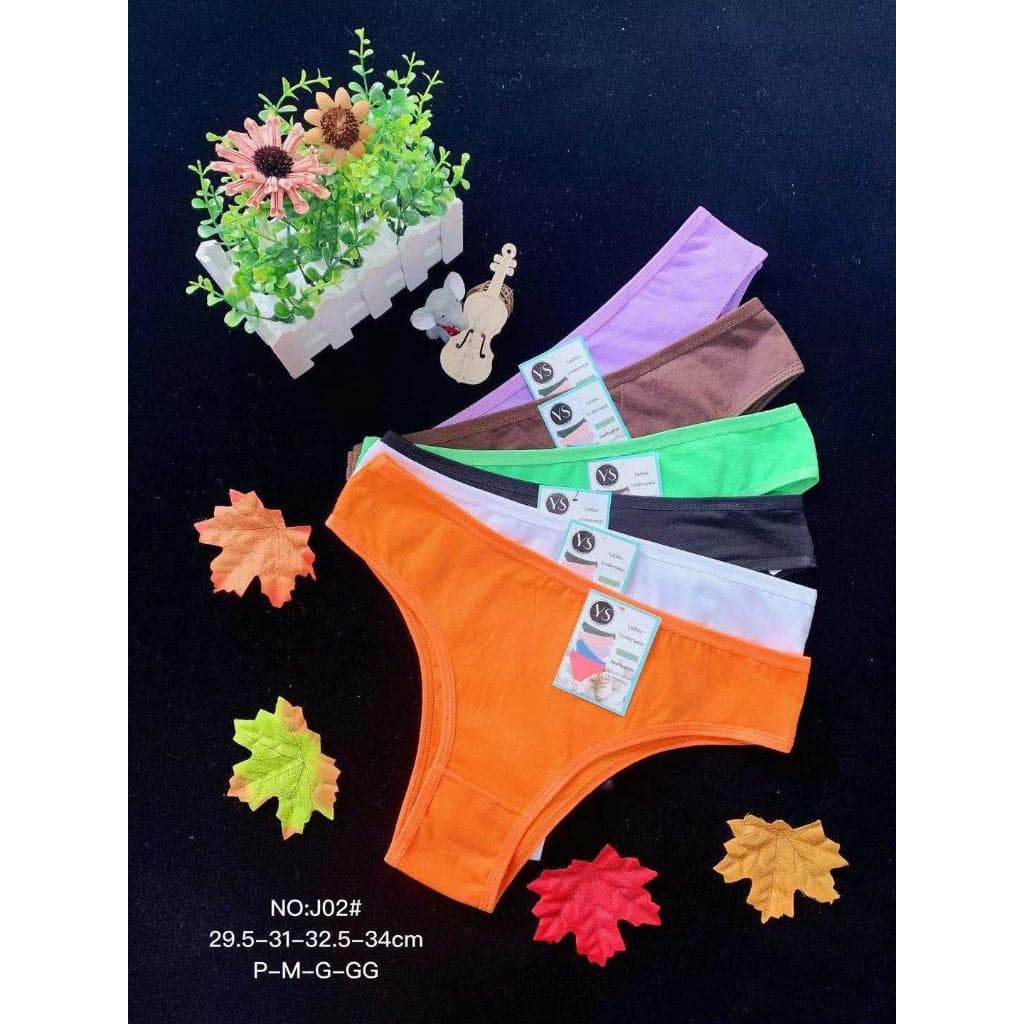 Kit 5 Calcinhas De Algodão Conforto Tanga De Cotton
