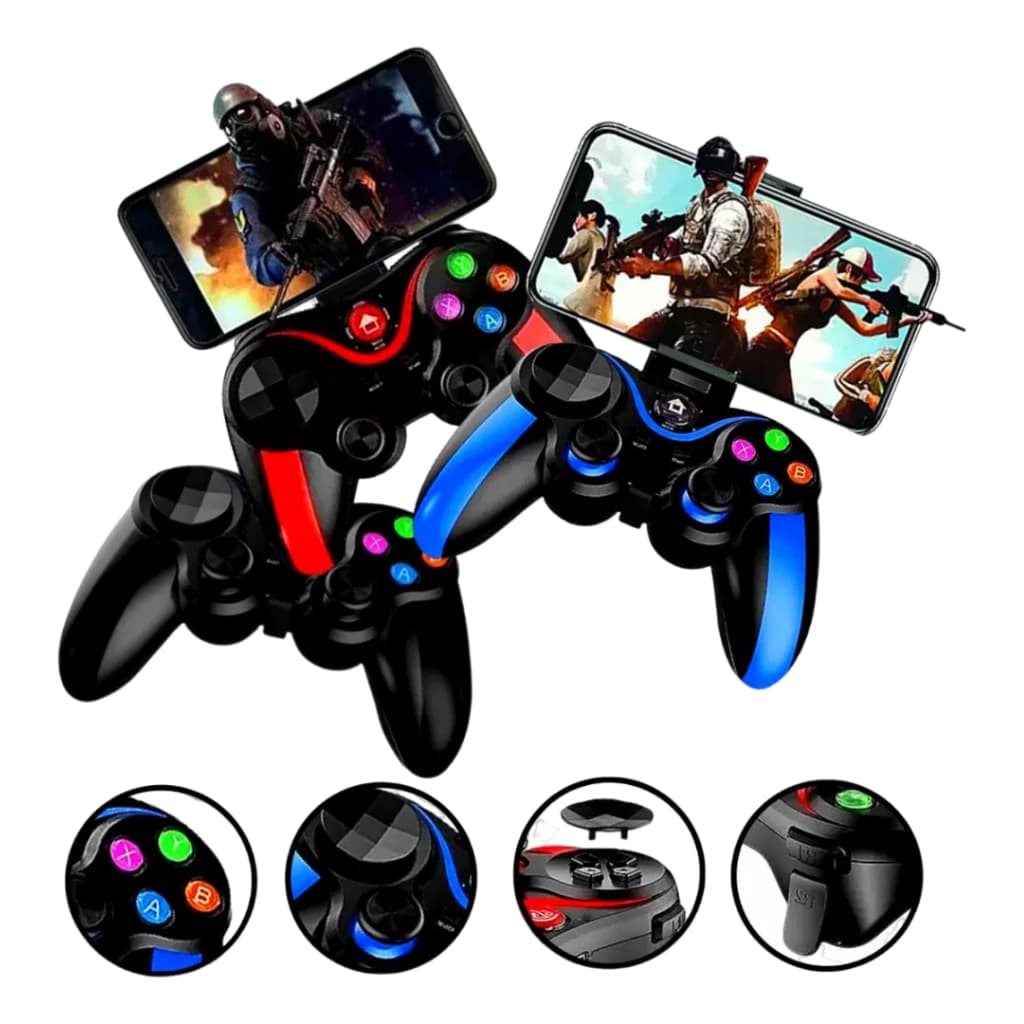 Controle Game Pad Joystick Bluetooth Universal para Celular Tablet Android Com Suporte
