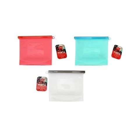 Saco Porta Alimentos Reutilizável Silicone Capacidade 500ml Conserva alimentos