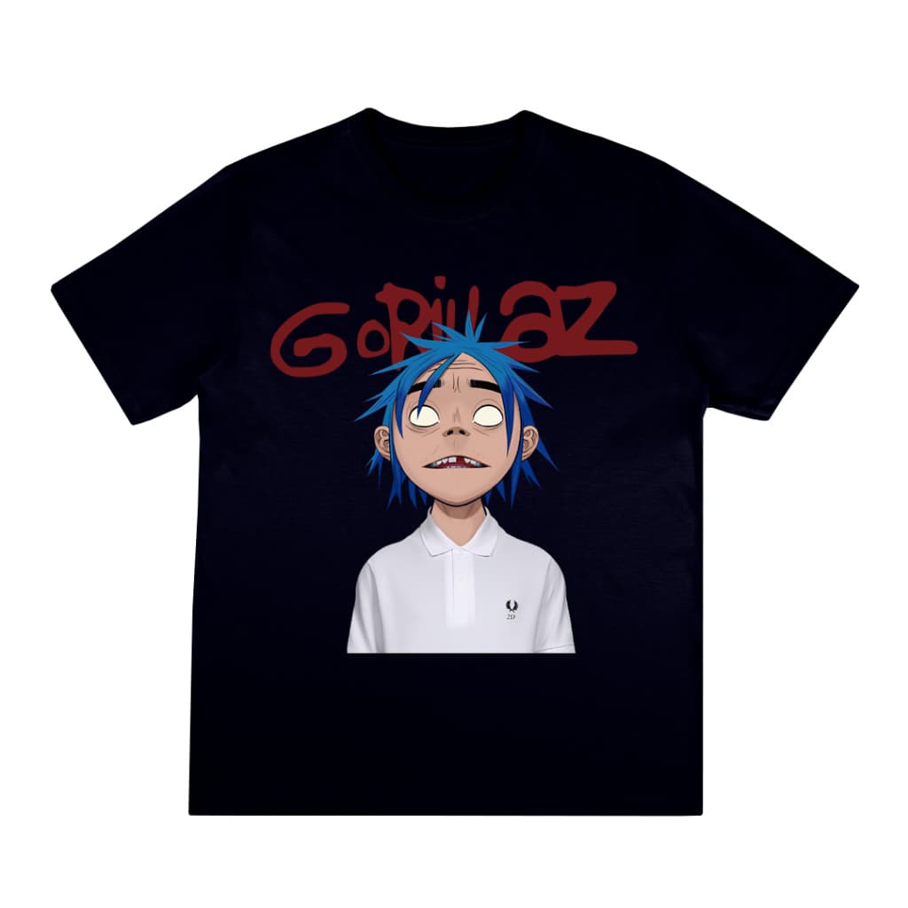 Camiseta Básica Gorillaz Thug DTF  Algodão Fio 30.1 Penteado Zero Encolhimento