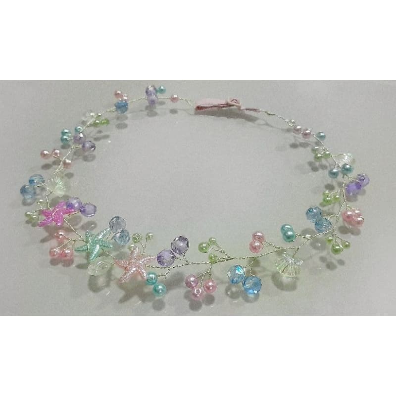 headband infantil sereia ariel  fundo do mar luxo
