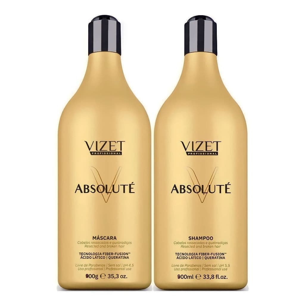Combo Shampoo e Creme Condicionante Absoluté Vizet 900ml