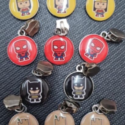 CURSOR SUPER HEROIS N*5 (VENDIDO POR UNIDADE )cursores para bolsa, nescesseries, mochilas em geral.