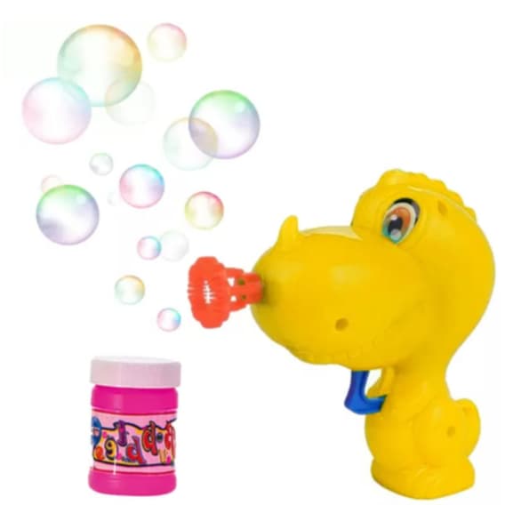 Brinquedo Lançador Bolhas de Sabão Dinossauro