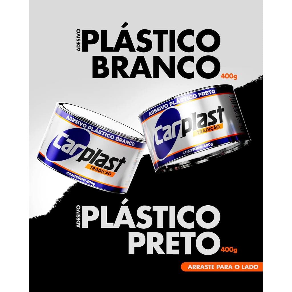 Massa Plástica Branca Cinza Preto Adesivo Plastico Carplast 400g Com Catalisador